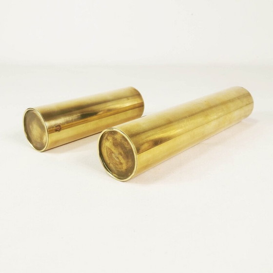 Image 1 of Paar Vintage-Kerzenhalter aus Messing, Dänemark 1960