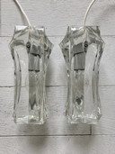 2x Glas-Pendelleuchte