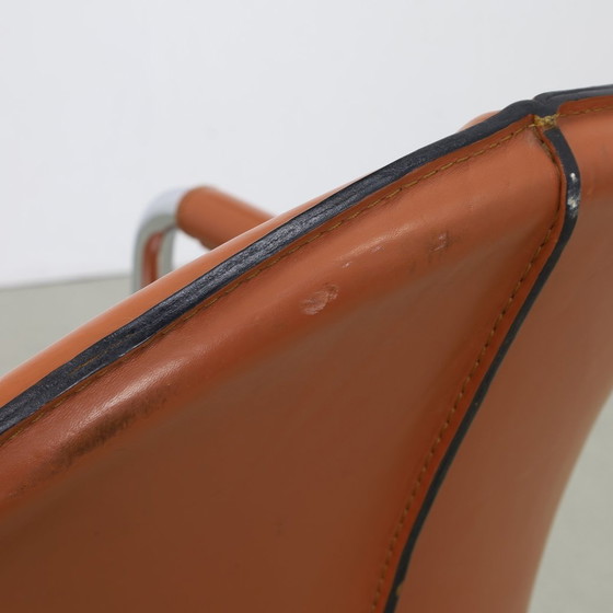 Image 1 of 4X Vintage Barhocker Leder & Chrom