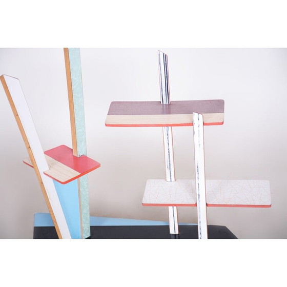 Image 1 of Blumenhalter aus Rotbuche und Formica, Tschechoslowakei 1950