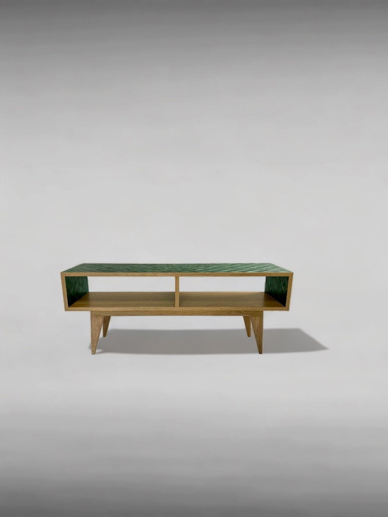 Image 1 of Niedriger Tisch Eiche Intarsien