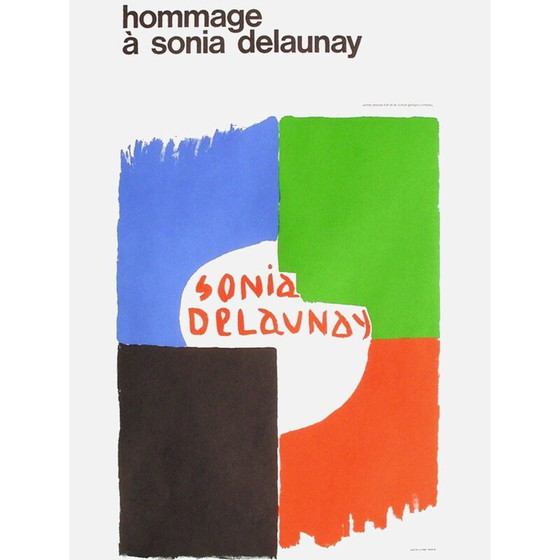 Image 1 of Vintage-Plakat "Hommage an Sonia Delaunay" von Sonia Delaunay, 1975