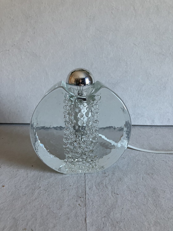 Image 1 of Design-Glastischlampe mit Kopfspiegelleuchte