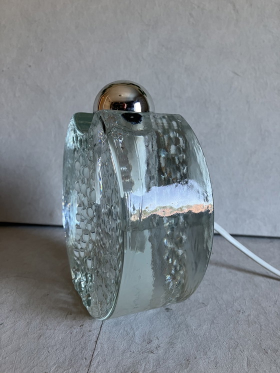 Image 1 of Design-Glastischlampe mit Kopfspiegelleuchte