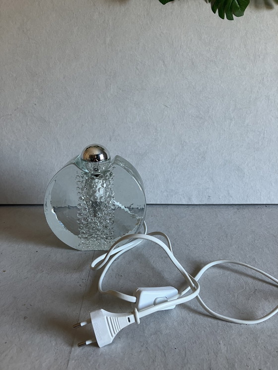 Image 1 of Design-Glastischlampe mit Kopfspiegelleuchte