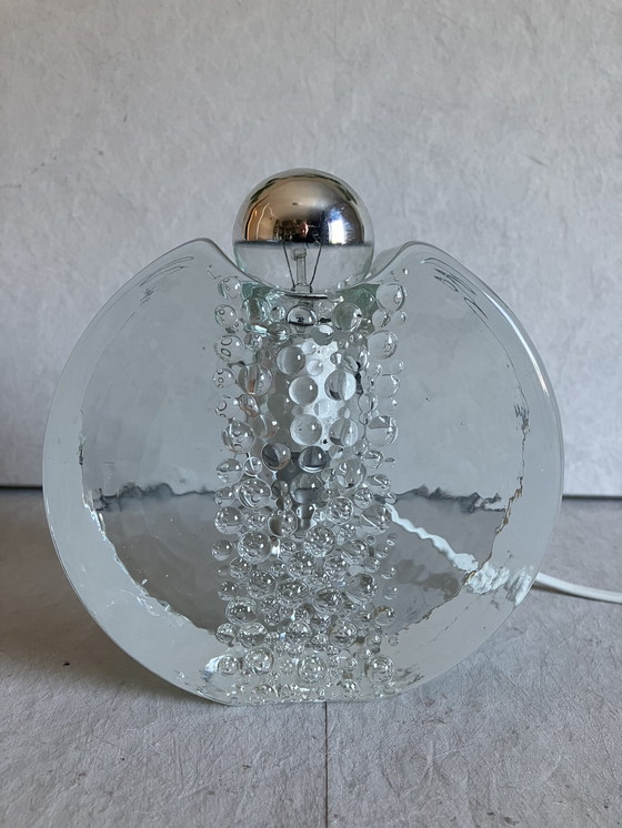 Image 1 of Design-Glastischlampe mit Kopfspiegelleuchte