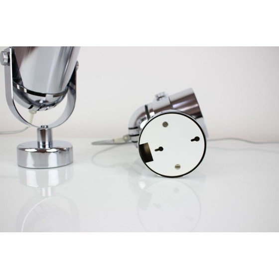 Image 1 of Paar alte Metallleuchten von Stanislav Indra, Tschechoslowakei 1970