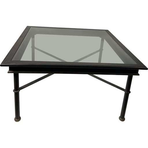 Vintage Couchtisch aus Glas und Metall