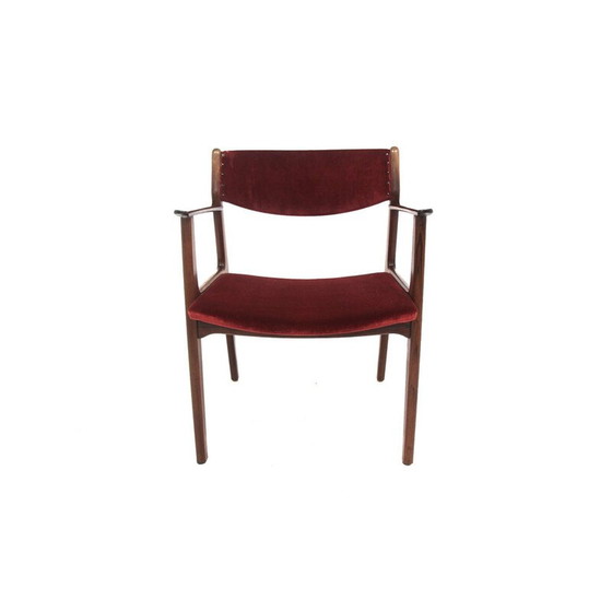 Image 1 of Set aus 4 Vintage Palisander- und Samtstühlen von Henning Kjaernulf für Sorø Stolefabrik, Dänemark 1960