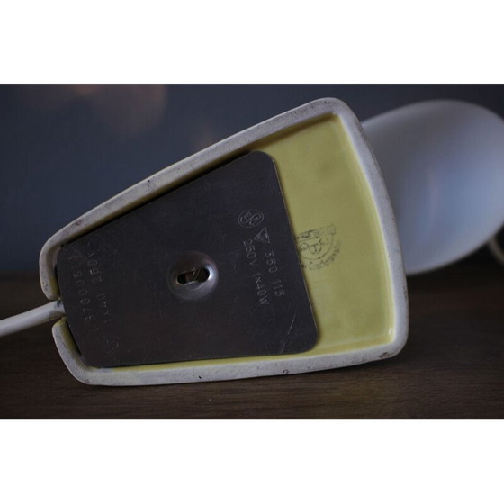 Image 1 of Paar alte Porzellanlampen aus Metall und Glas von Kamenický Šenov, Tschechoslowakei 1960