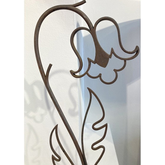 Image 1 of Mid Century Bronzeskulptur mit Blumen