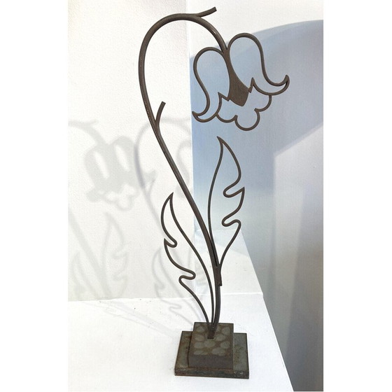 Image 1 of Mid Century Bronzeskulptur mit Blumen