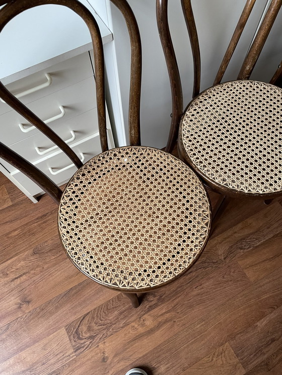 Image 1 of 8 x Thonet -Stuhl und 1 Barhocker