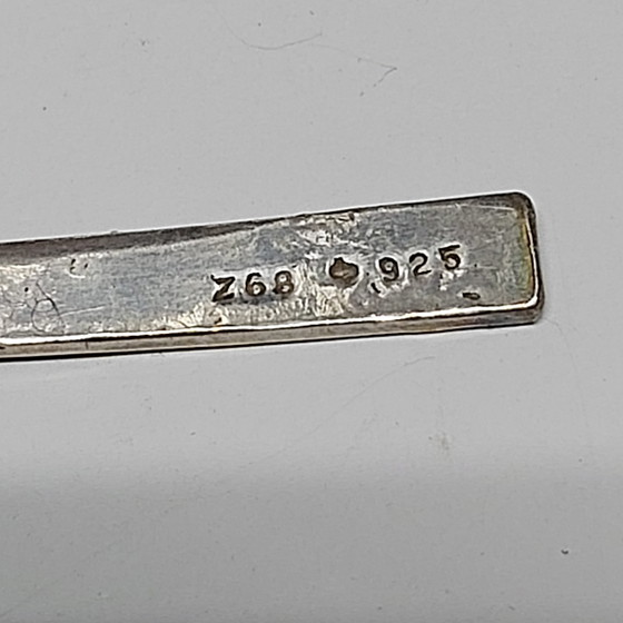 Image 1 of Wunderschöne Schnecke, versilberter Salzstreuer mit Silber 925 Miniaturlöffel.