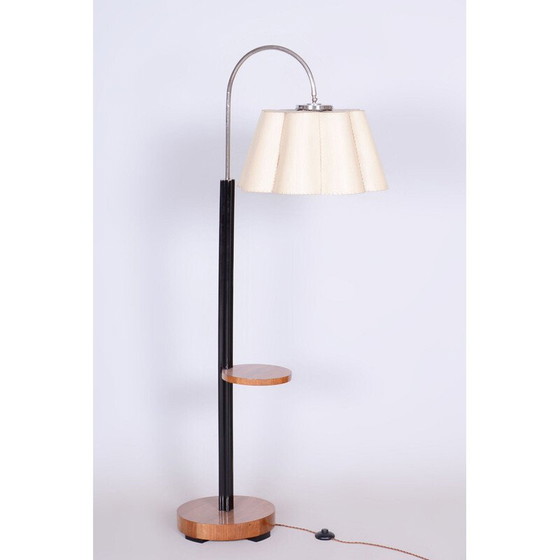 Image 1 of Vintage Art Deco Stehlampe aus Nussbaum und Eiche von Jindrich Halabala für Up Zavody, Tschechoslowakei 1930
