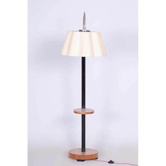 Image 1 of Vintage Art Deco Stehlampe aus Nussbaum und Eiche von Jindrich Halabala für Up Zavody, Tschechoslowakei 1930