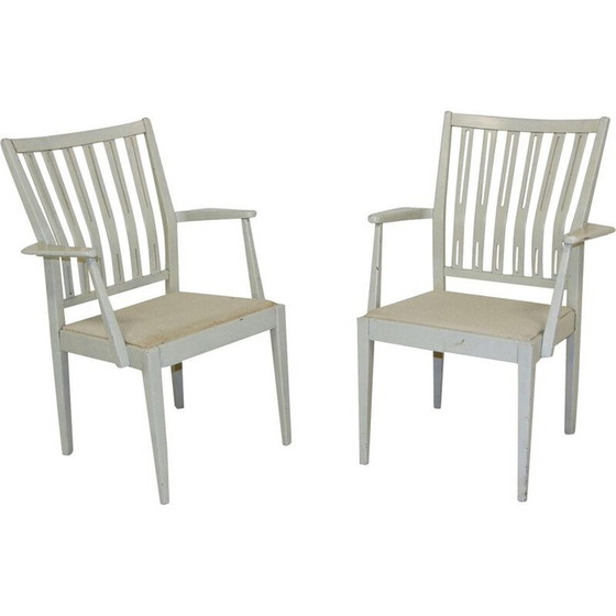 Image 1 of Paar Vintage-Sessel aus Buchenholz, Dänemark 1960