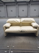 Cassina Maralunga 2-Sitzer creme/gelb
