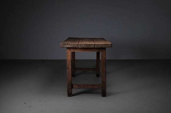 Image 1 of Popular Crafts Alter Bauernhoftisch aus massivem Kiefernholz