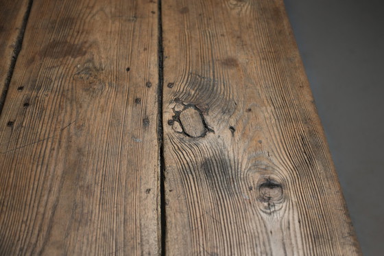Image 1 of Popular Crafts Alter Bauernhoftisch aus massivem Kiefernholz