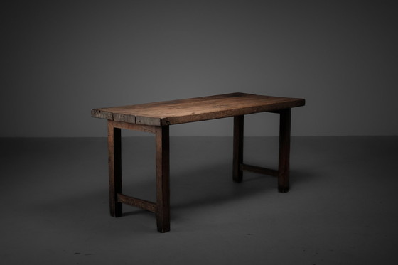 Image 1 of Popular Crafts Alter Bauernhoftisch aus massivem Kiefernholz