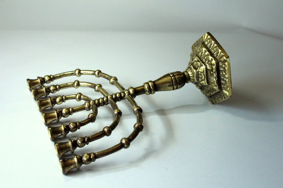 Image 1 of Menorah aus Messing Kerzenhalter 7-armig