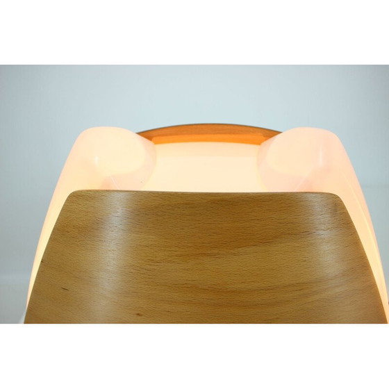 Image 1 of Vintage Tischlampe aus Holz von Lucid, Französisch 1970