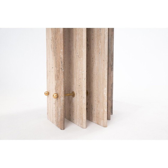 Image 1 of Vintage-Konsole aus Travertin, Italien