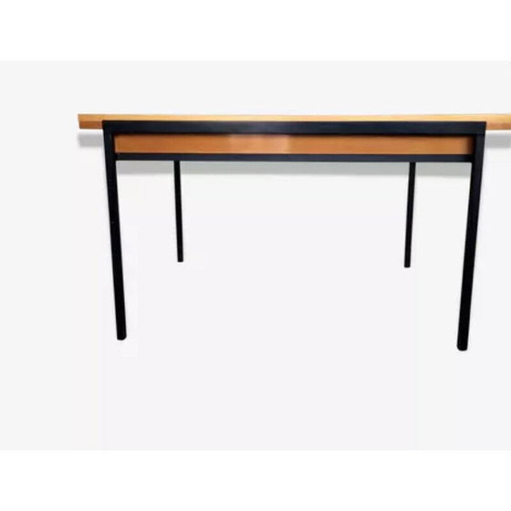 Image 1 of Vintage Esszimmertisch mit Mahagoni-Furnier von Charron, französisch 1950