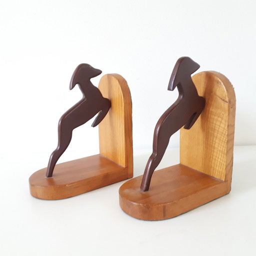 2x alte Buchstützen