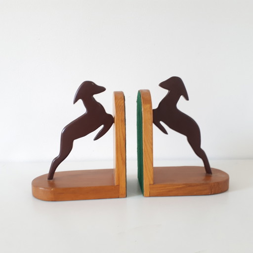 2x alte Buchstützen