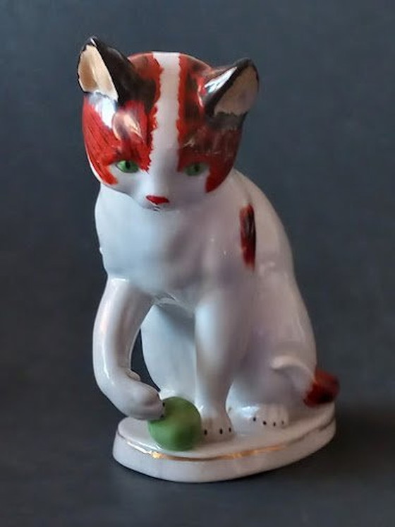 Image 1 of Carl Scheidig Grafenthal KG (1906 - 1935) Antike Porzellan Katzenfigur