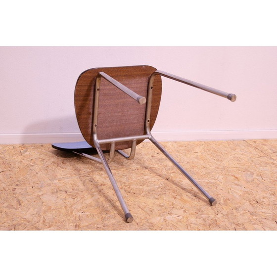 Image 1 of Satz von 4 Kaffeehausstühlen aus farbigem Formica und Chromstahl, Tschechoslowakei 1960