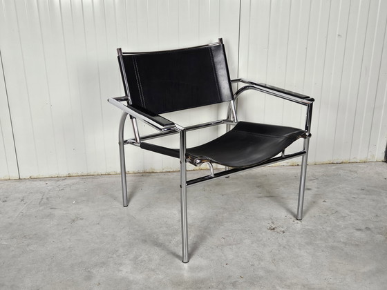 Image 1 of Vintage Stuhl Leder Gerard Vollenbrock