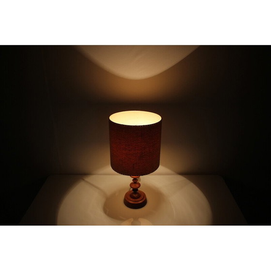Image 1 of Vintage-Tischlampe aus Ahornholz, Papier und Jute von Antonín Hepnar, Tschechoslowakei 1970er Jahre