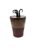 Mid-Century Modern Style Braune künstlerische Keramikvase, Gabriele Bucci Italien ca. 2000s