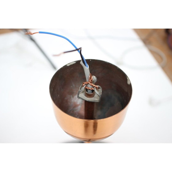 Image 1 of Vintage Bauhaus Metall Pendelleuchte Funktionalismus UFO von Josef Hurka für Napako, Tschechoslowakei 1940