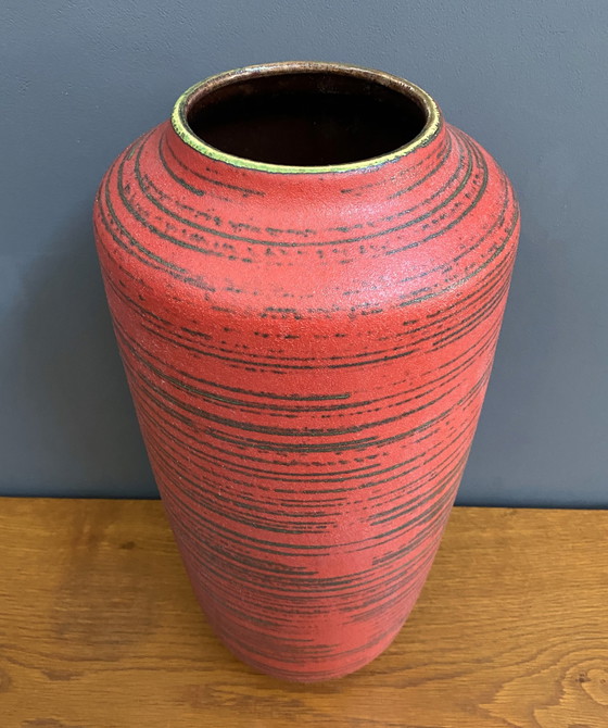 Image 1 of Große keramische rote Vase von Scheurich Deutschland Modell 517-45