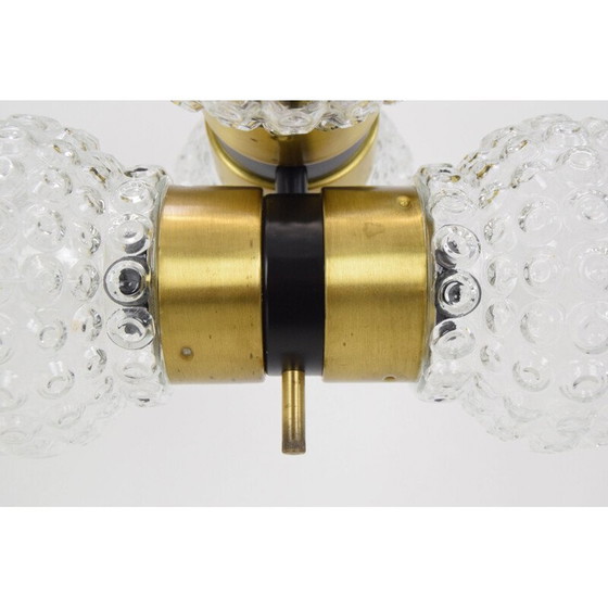 Image 1 of Vintage-Kronleuchter aus Glas, Metall und Messing von Napako, Tschechoslowakei 1960