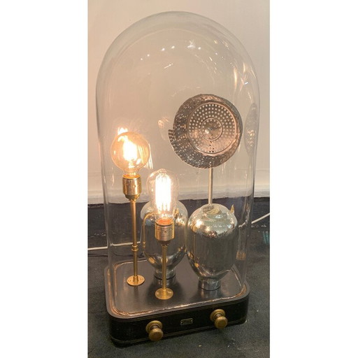 Vintage Glas Kuppel Lampe