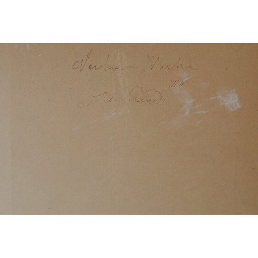 Vintage-Gemälde von Edström, 1951