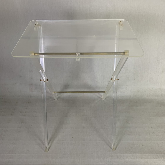 Image 1 of Plexiglas-Klapptisch, 1970er Jahre