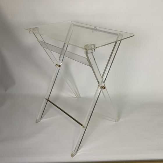 Image 1 of Plexiglas-Klapptisch, 1970er Jahre