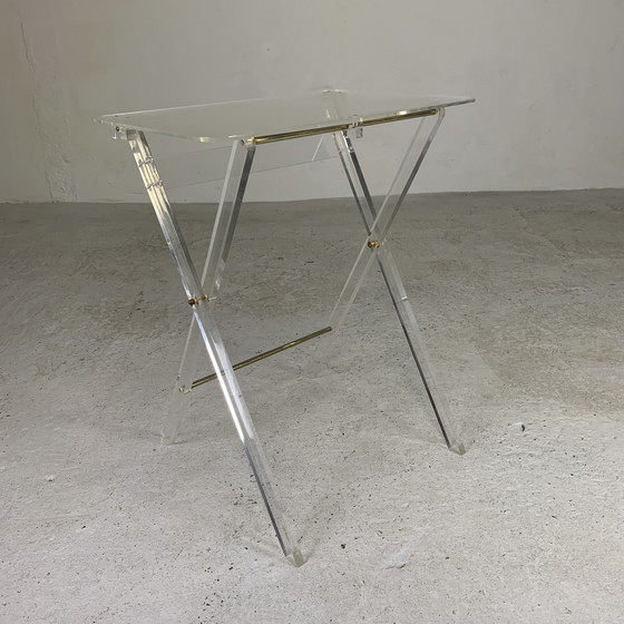 Image 1 of Plexiglas-Klapptisch, 1970er Jahre