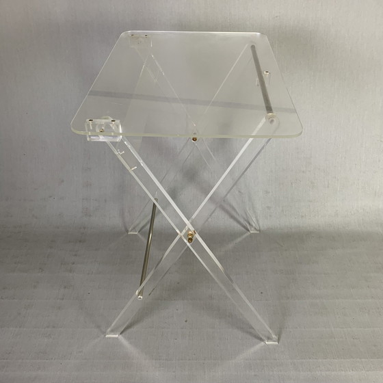 Image 1 of Plexiglas-Klapptisch, 1970er Jahre