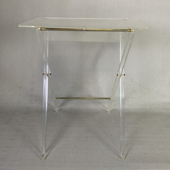 Image 1 of Plexiglas-Klapptisch, 1970er Jahre