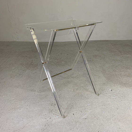 Image 1 of Plexiglas-Klapptisch, 1970er Jahre