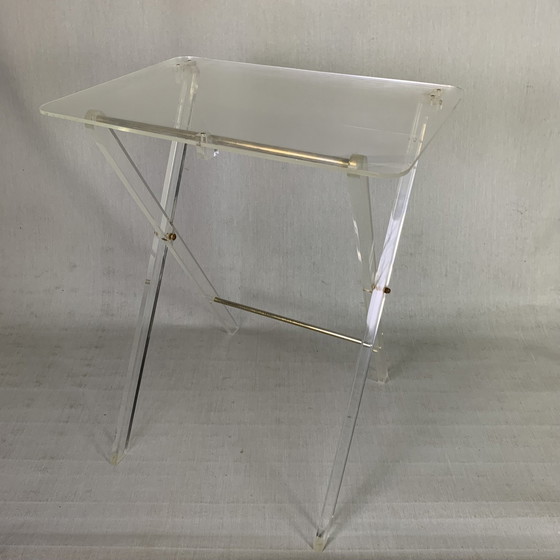 Image 1 of Plexiglas-Klapptisch, 1970er Jahre