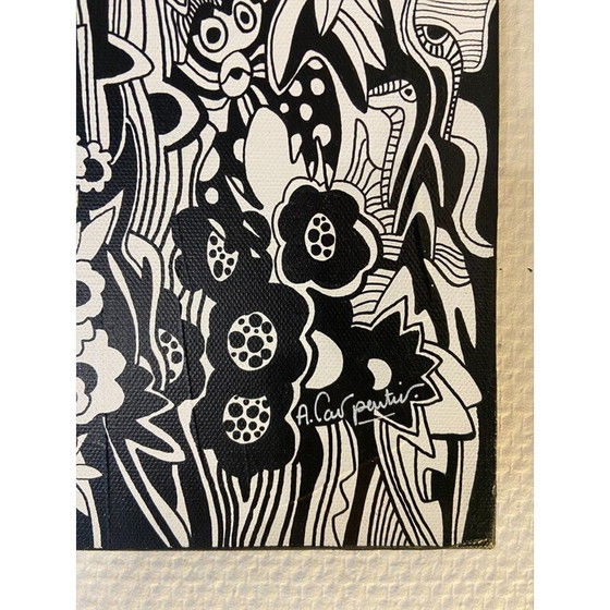 Image 1 of Acryl auf alter Leinwand "Die Maske" von Alain Carpentier