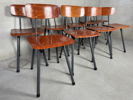 9X Vintage Pagholz Stuhl